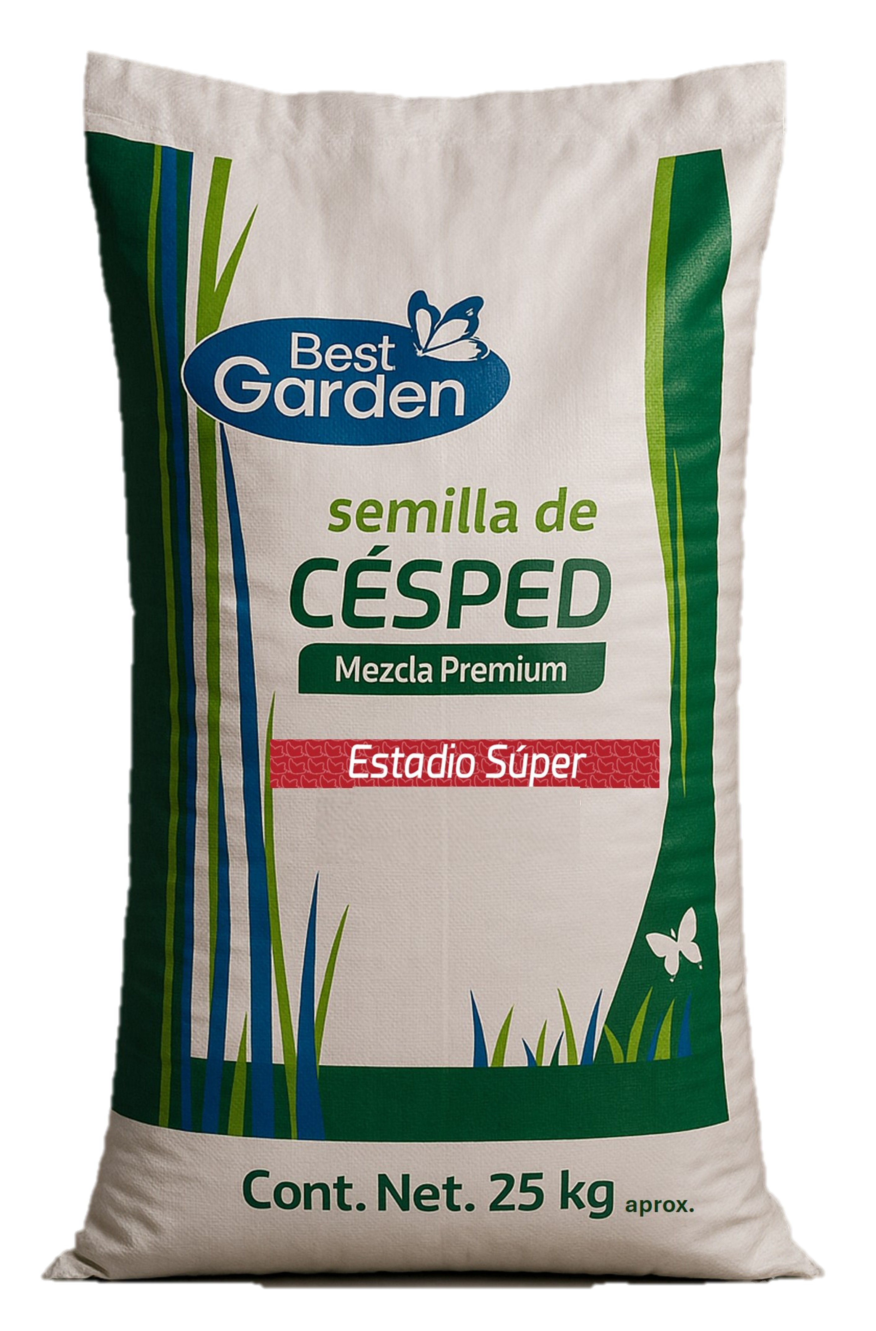 Semilla De Césped Estadio 25 Kgs. Best Garden