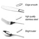 thumbnail image 3 of Juego de cubiertos de 24 piezas de acero inoxidable con cuchillo, tenedor, cuchara y cucharilla. Vajilla con caja de regalo., 3 of 8