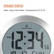 thumbnail image 4 of Reloj De Pared De Acero Inoxidable Digital Redondo De 20 Cm, 4 of 7