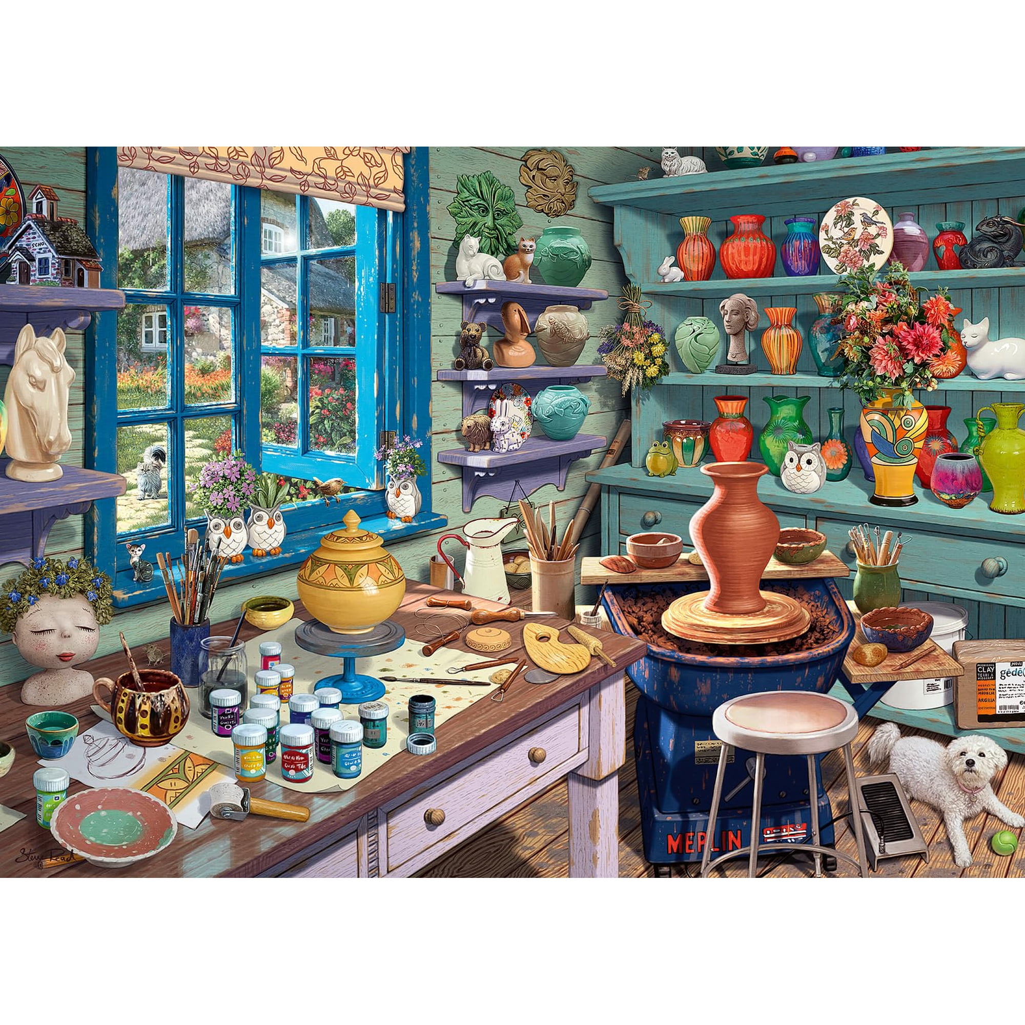 Rompecabezas Ravensburger Pottery Studio Sanctuary, 500 Piezas
