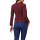 thumbnail image 3 of INSPIRE CHIC Chaquetas de Mezclilla para Mujer con Botones, Dobladillo Peplum, Mangas Largas, Chaquetas de Jean Cortas, Burdeos L, 3 of 6