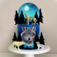 thumbnail image 5 of Adorno para pastel SKYCOOOOL 13 piezas tema lobo gris, 5 of 7