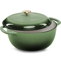 Dutch Oven Best Choice Products, Hierro Fundido Esmaltado, 6 Litros, Verde