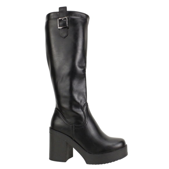 Bota New Walk Plataforma Larga Negra