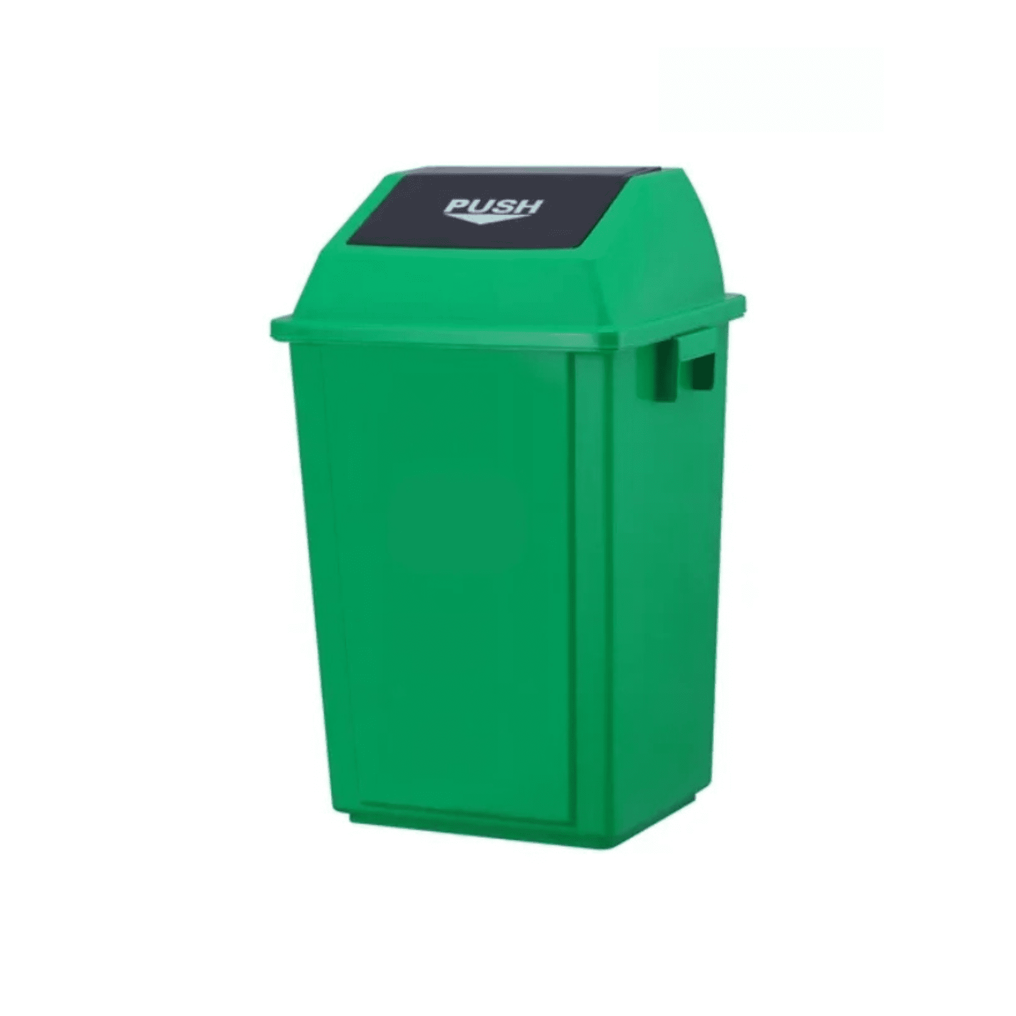 Industrial Partner - Basurero Plástico Tapa Push 60 Litros - Verde