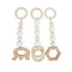 thumbnail image 1 of Juego De Anillos De Mordedor De Madera Para Bebé, 3 Uds., Cochecito Colgante Estable Para Niña Y Niño, Blanco, 1 of 5