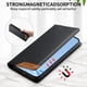 thumbnail image 3 of Funda Tipo Cartera de Cuero Sintético para Samsung Galaxy S22 Bloqueo RFID, con Ranuras para Tarjetas y Bolsillo para Efectivo, Cierre Magnético Fuerte Negro, 3 of 6