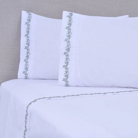 Mashini - Sabana Bord. 180 Hilos King Ramas Verde