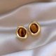 thumbnail image 4 of Conjunto de joyería Axepet con piedra ojo de tigre tono dorado, 4 of 6