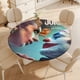 thumbnail image 4 of Joker theme Fitted Round Tablecloths Elastic Edged Table Covers Waterproof Table Cloth For Kitchen Holiday Party Tables Decor 150cm, 4 of 6