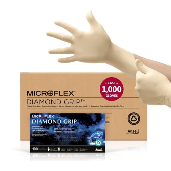 Guantes Protectores Ansell MICROFLEX Diamond Grip MF-300 Medianos Caja 1000