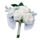 thumbnail image 3 of Ramo De Flores Artificiales Para Novia, Media Bola Rústica, Color Blanco, 3 of 5