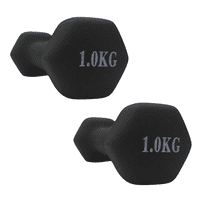 Linea Sport - Par Mancuernas Hexagonales Neopreno 1Kg Total 2 Kg