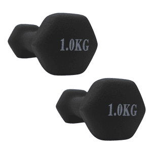 Linea Sport - Par Mancuernas Hexagonales Neopreno 1Kg Total 2 Kg