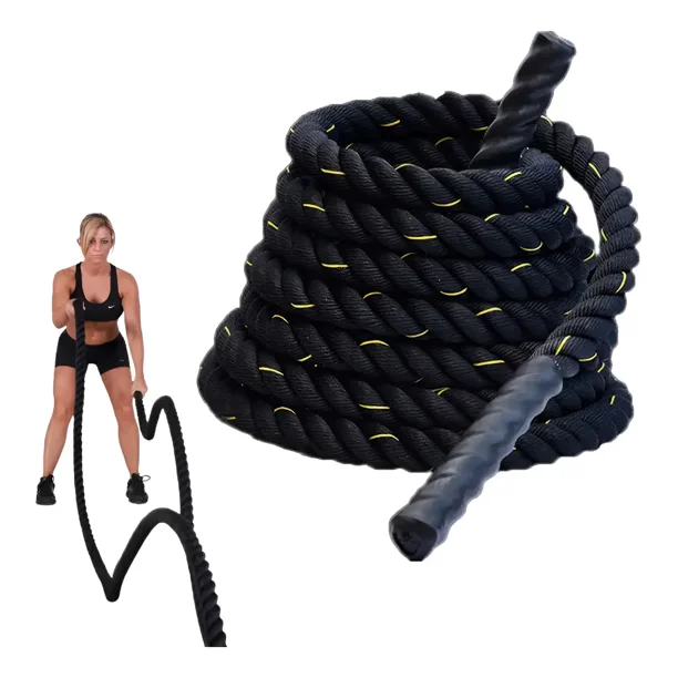 Cuerda de Batalla Battle Rope 9 m x 38 mm para Entrenamiento Crossfit Fitness
