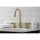 thumbnail image 3 of Grifo Kingston Brass Heirloom de instalación amplia con desagüe emergente de latón, 3 of 9