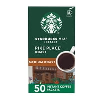 Café Instantáneo Starbucks Via Pike Place Roast Medio 50 Sobres