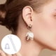 thumbnail image 5 of 100 pares de pendientes de plástico transparente, retenedores invisibles para pendientes, protectores de plástico transparente para la escuela, deportes, fabricación de joyas para mujeres y hombres., 5 of 5