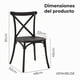 thumbnail image 5 of Silla Crossback Para Comedor Apilables De Polipropileno Negra, 5 of 8