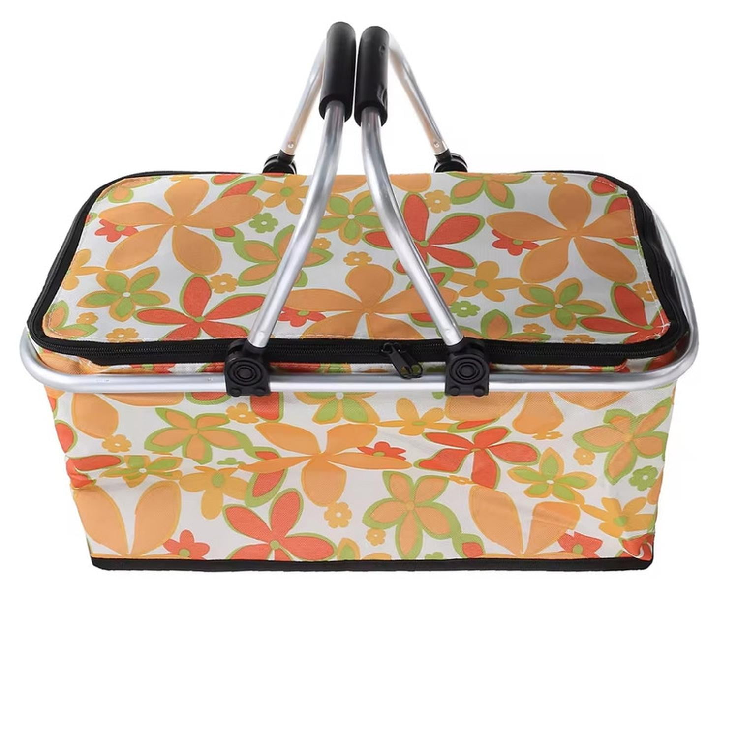 Auckland Outdoor - Bolso Termico Plegable Astromelias Cooler Canasta Picnic Naranja