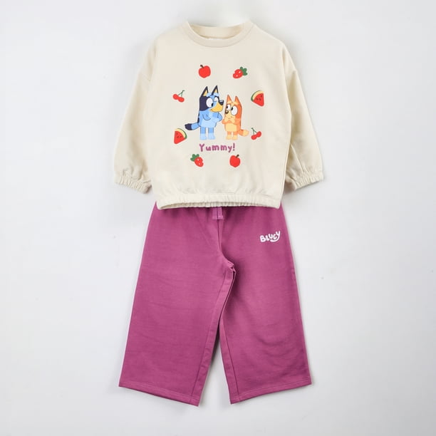 Conjunto Buzo Niña Bluey Frutillas Blanco