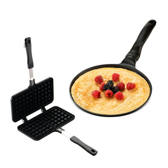 Set Sartenes Waffles Y Panqueques
