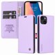 thumbnail image 1 of Funda Billetera de Cuero para iPhone 14 con Tarjetero y Soporte - Tapa Magnética Morado, 1 of 6
