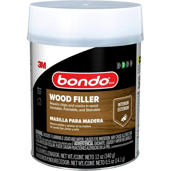 Wood Filler 3M Bondo, fórmula de alto rendimiento en dos partes de 900 ml