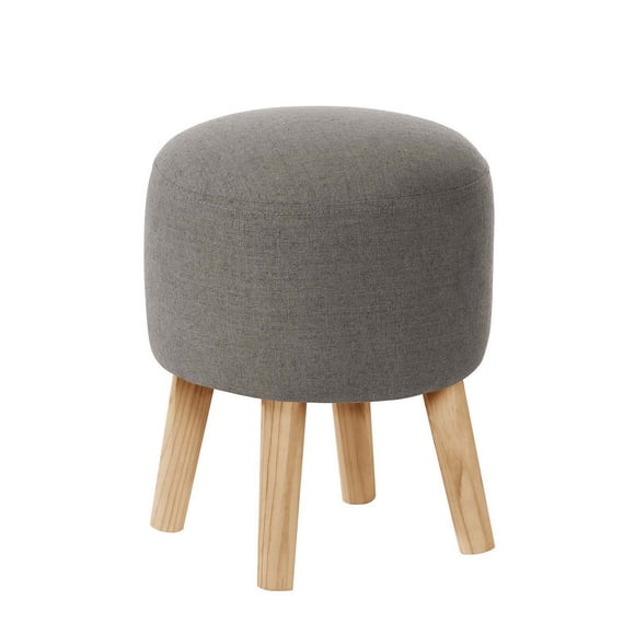 Pouf Nantes Lino Gris Oscuro