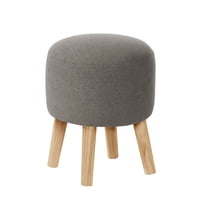 Latam Home - Pouf Nantes Lino Gris Oscuro