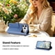 thumbnail image 3 of Funda Billetera Floral en Relieve iphone17 pro con Tarjetero y Cremallera Azul, 3 of 6