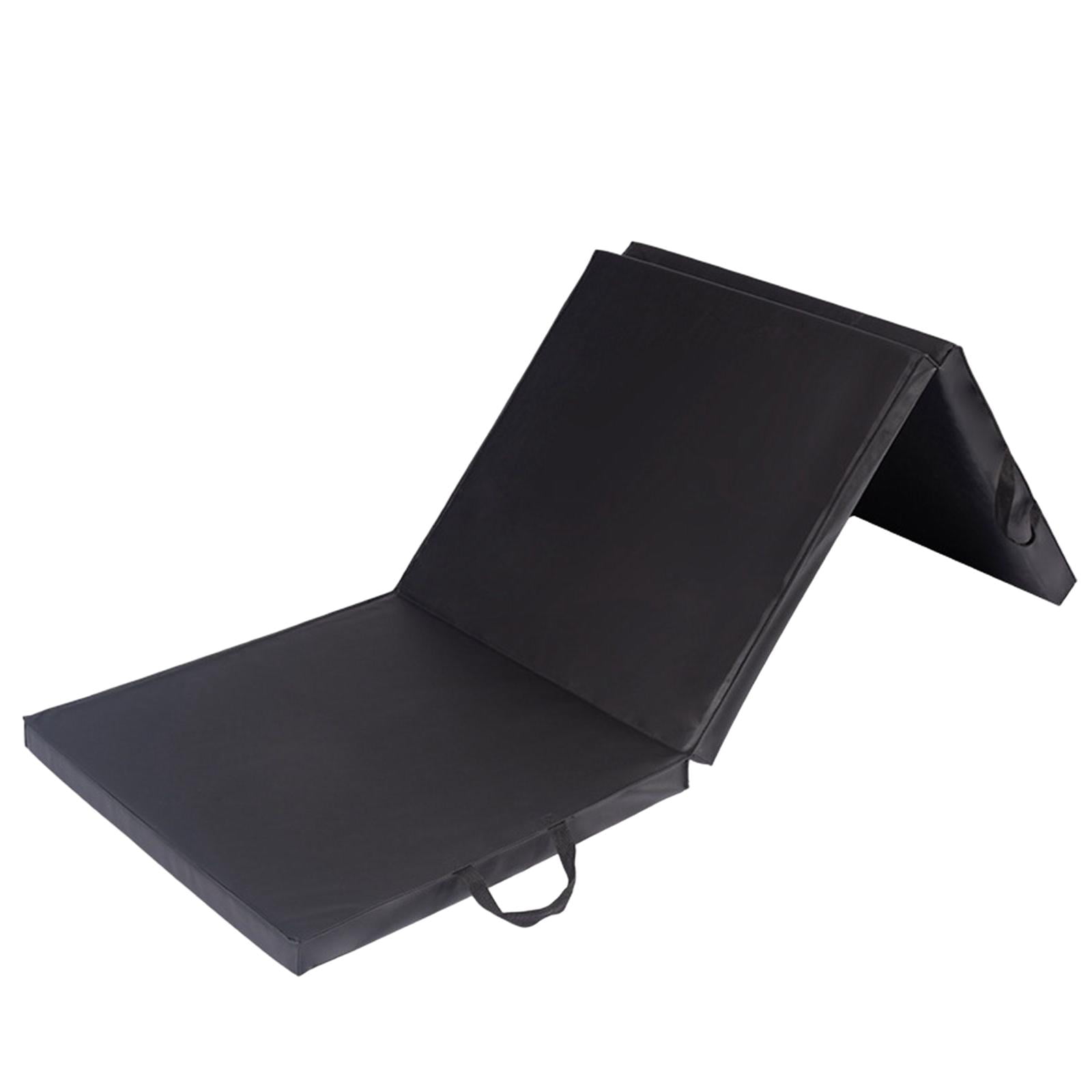 Magideal - Colchoneta De Ejercicio Plegable De Tres Pliegues, Gimnasio En Hogar, Suave, Impermeable, , Con Espuma De Transporte, 3 Paneles Para , Negro