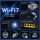 thumbnail image 2 of Router Wi-Fi 7 Tenda BE5100 RE6L Pro de doble banda con puertos 4x1G, 2 of 8