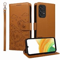 Funda Billetera Foxdock Compatible Con Samsung Galaxy A33 5G, Diseño Perrito Tierno, Ranuras Para Tarjetas Y Soporte Plegable