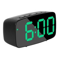 Bothyi - Despertador Led Digital Dormitorio Espejo Superficie Snooze Cabecera Luz Verde