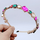 thumbnail image 3 of Diademas con diamantes de imitación, diadema con joyas para mujeres y niñas, diademas doradas con cristales brillantes y brillantes., 3 of 5