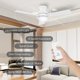 thumbnail image 3 of Ventilador de techo Vagizm 107 cm blanco con luz y control remoto, 3 of 7