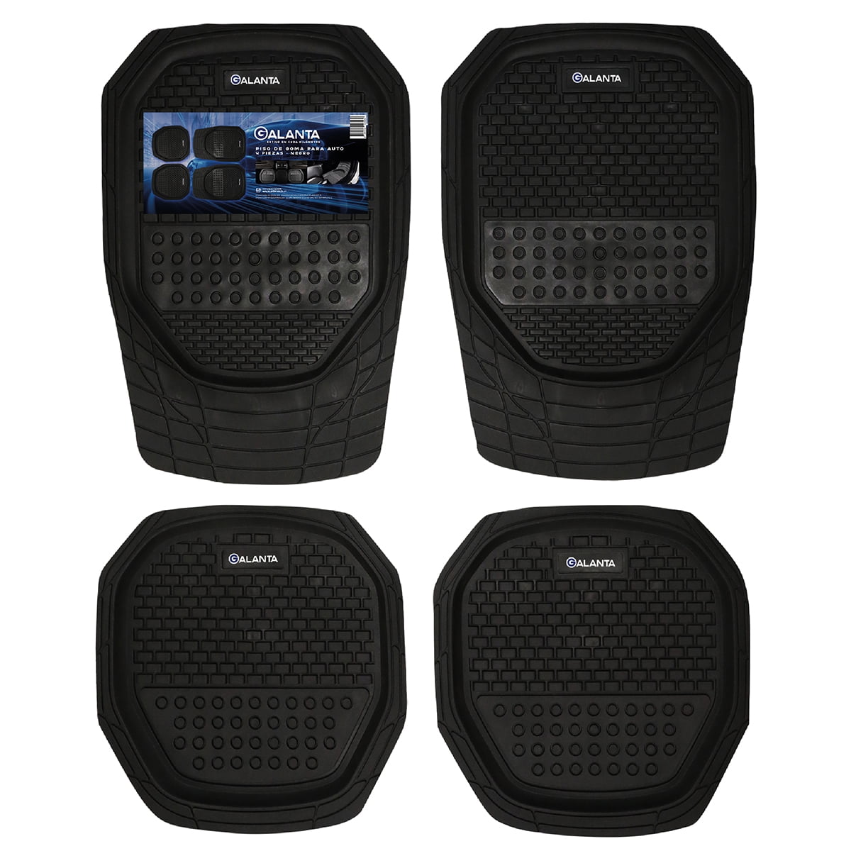 Alfombra 4 Piso De Goma Auto Suv Galanta Universal Ajustable