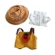 thumbnail image 3 of Conjunto De Ropa Para Muñecas En Miniatura Con Sombrero, Pantalones Cómodos Para Muñecas De 15 Cm, Conjunto Amarillo, 3 of 3