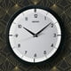 thumbnail image 2 of Reloj de pared SEIKO St James de metal cepillado, 28 cm, negro, 2 of 3