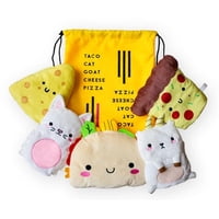 Taco Cat Goat Cheese Pizza - Juego De Manoplas De Felpa Para Pizza Con Queso De Cabra Para Tacos Y Gatos Con Bolsa