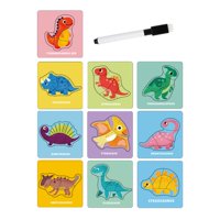 Bothyi - Tarjetas De Práctica De Rastreo, Tarjetas De Rompecabezas De Animales De Papel Para Principiantes, Dinosaurio De Jardín De Infantes