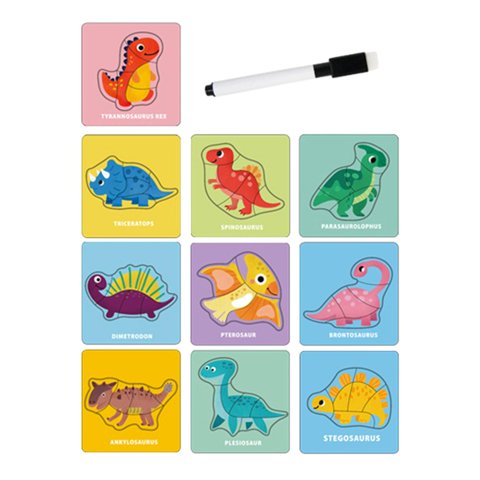 Bothyi - Tarjetas De Práctica De Rastreo, Tarjetas De Rompecabezas De Animales De Papel Para Principiantes, Dinosaurio De Jardín De Infantes