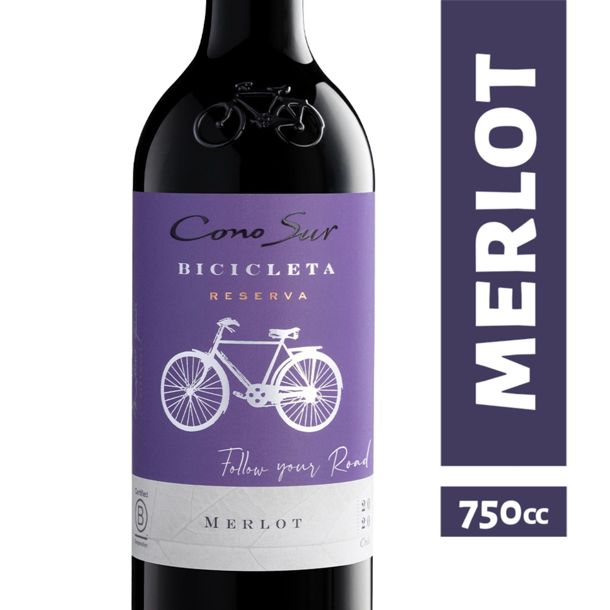Vino Tinto Merlot Botella 750 cc Bicicleta