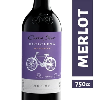 Vino Tinto Merlot Botella 750 Cc Bicicleta
