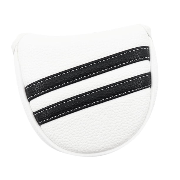 Funda para palo de golf, funda para cabeza de palo de golf, funda para palo de golf para hombre y mujer, de piel sintética para exteriores, se adapta Blanco