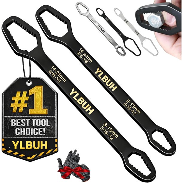 Juego 4 llaves autoajustables doble extremo 3-24mm fontanería bici automóvil