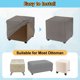 thumbnail image 4 of Funda Estirable para Otomana Rectangular Ajuste de Longitud 20"-30", Pequeña, Topo, 4 of 6