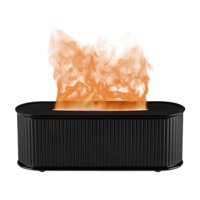 Bothyi - Difusor De Aceites Esenciales De Llama Colorida De Usb Para Yoga, Función De Tiempo De Trabajo Negro