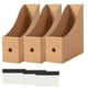 thumbnail image 1 of Organizador de archivos y revistas de cartón (paquete de 3), caja de almacenamiento plegable para documentos, organizador de archivos de escritorio para la escuela, la oficina y el hogar., 1 of 5